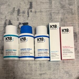 K18 Haircare Set - Blue, White, Red